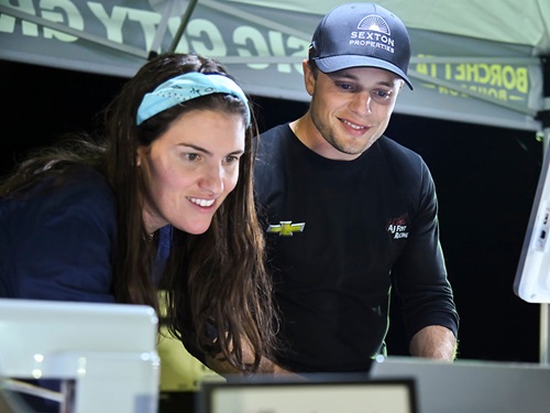 Santino Ferrucci learns how to embroider