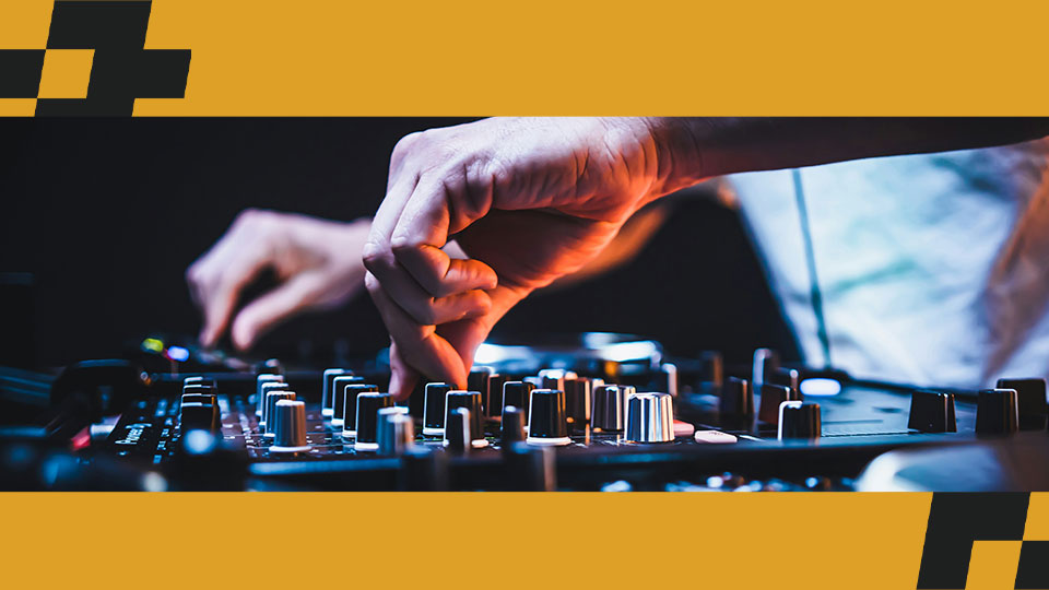 A DJ plays music