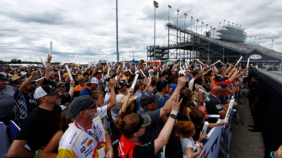 Fans take part in the pre-race party