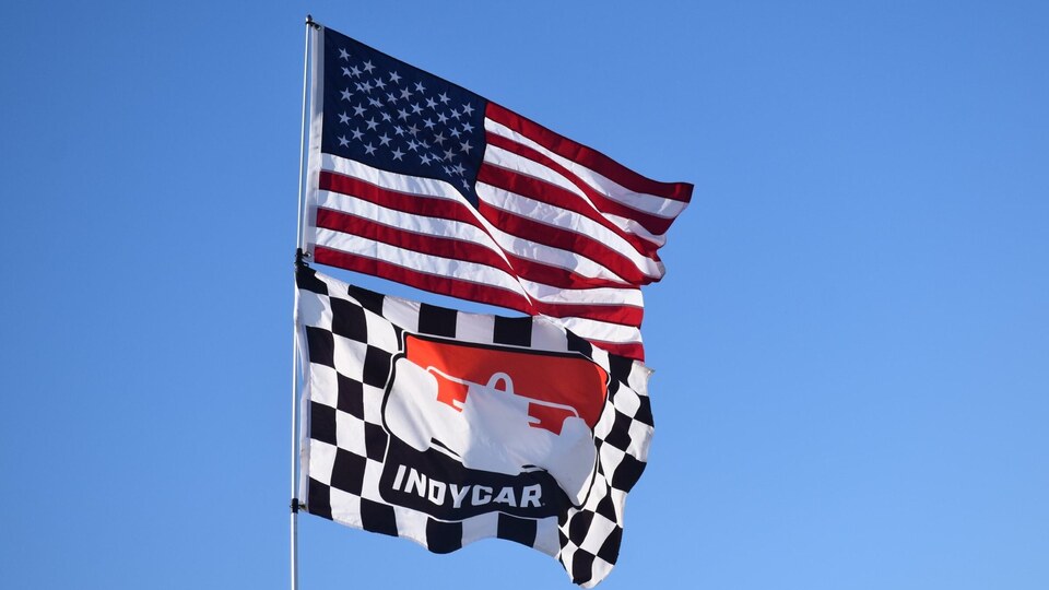 Tailgating flags at Music City Grand Prix