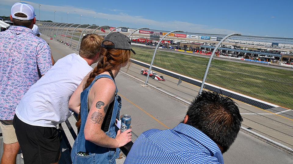 Fans watch on-track action during race weekend