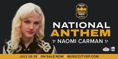 Rising Country Artist Naomi Carman to Perform National Anthem for Borchetta Bourbon Music City Grand Prix presented by OnlyBulls