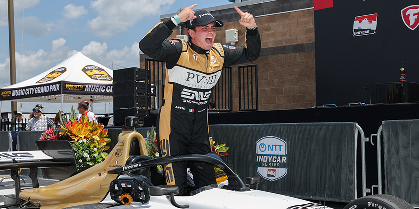 Nannini celebrates his win