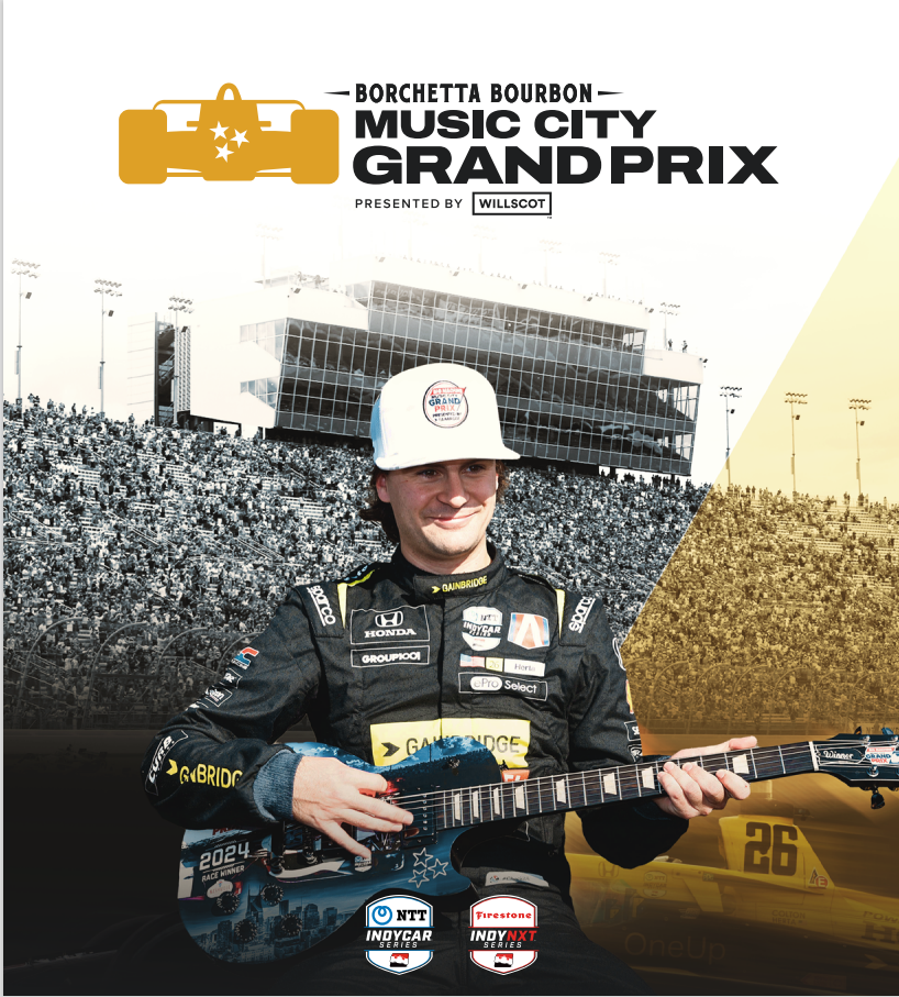 Cover of the 2025 Borchetta Bourbon Music City grand Prix presented by WillScot Event Program
