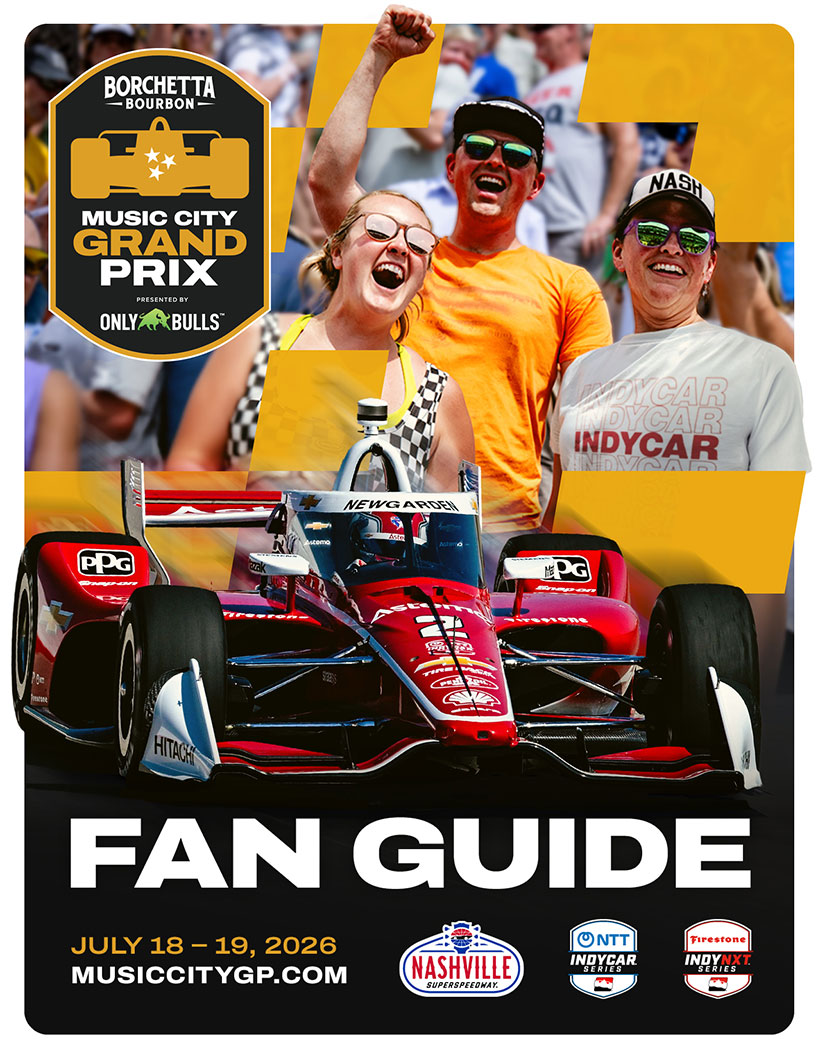 Cover of the 2025 Borchetta Bourbon Music City grand Prix presented by WillScot Event Program